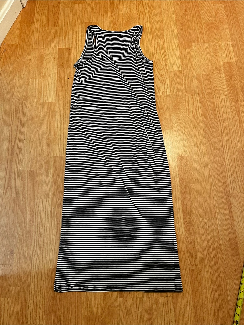 Everlane midi racer back dress 100% cotton black white stripe small summer tank - Picture 6 of 6